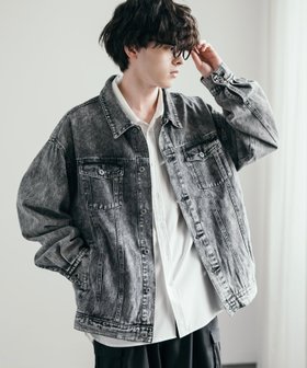 【ロッキーモンロー/Rocky Monroe】のケミカル加工オーバーサイズデニムジャケット 人気、トレンドファッション・服の通販 founy(ファニー) ファッション Fashion レディースファッション WOMEN アウター Coat Outerwear ジャケット Jackets デニムジャケット Denim Jackets ケミカル Chemical シンプル Simple ジャケット Jacket デニム Denim トレーナー Trainer ビッグ Big |ID:prp329100004562444