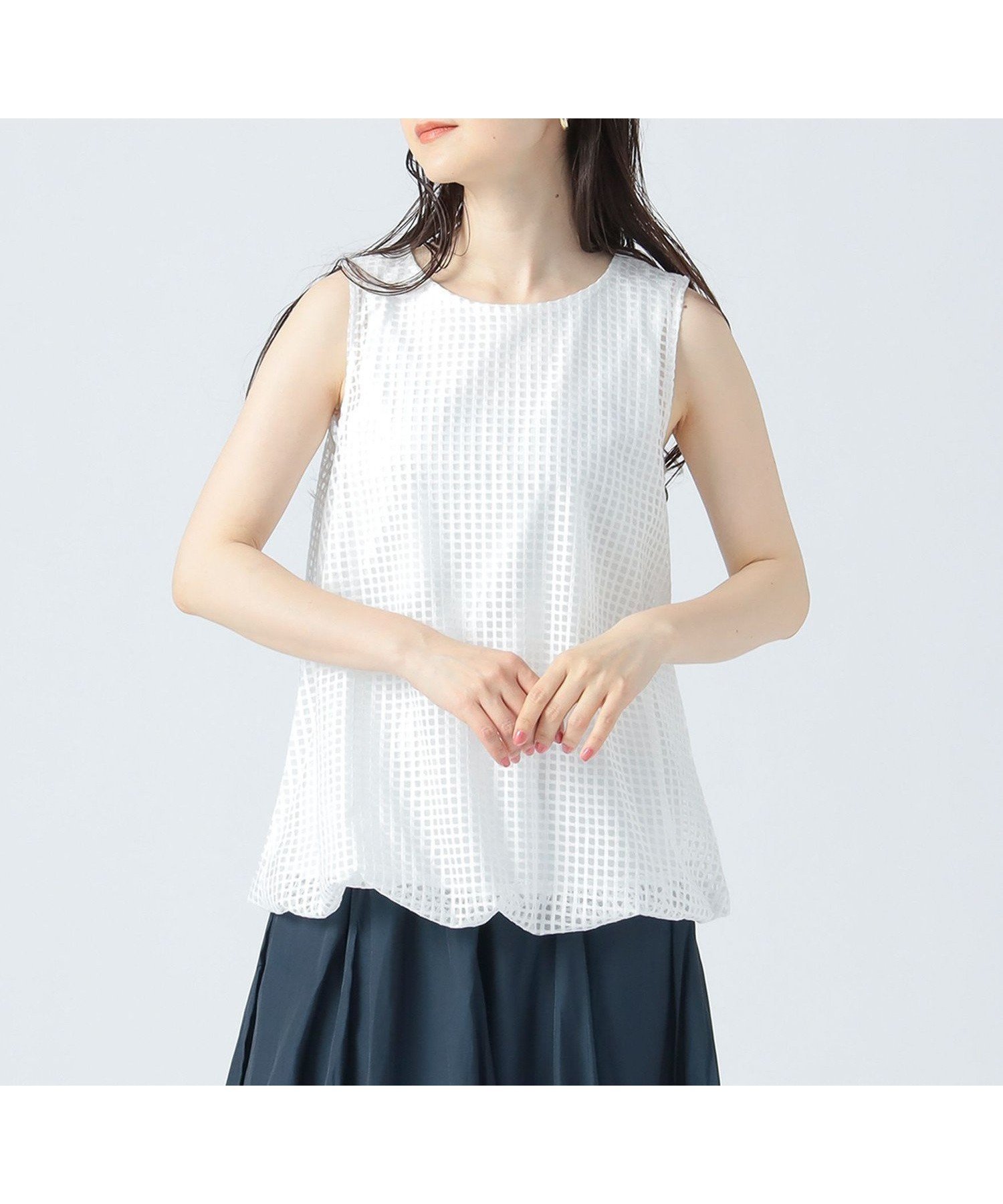 【ビームス ハート/BEAMS HEART】のバルーン ギンガム プルオーバー 人気、トレンドファッション・服の通販 founy(ファニー) 　ファッション　Fashion　レディースファッション　WOMEN　トップス・カットソー　Tops/Tshirt　プルオーバー　Pullover　カットソー　Cut And Sew　ギンガム　Gingham　トレンド　Trend　ノースリーブ　No Sleeve　バランス　Balance　バルーン　Balloon　フェミニン　Feminine　 other-1|ID: prp329100004562466 ipo3291000000032260537