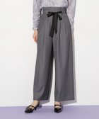 【その他のブランド/Other】のリボンベルト付きワイドパンツ チャコールグレー1|ID: prp329100004562488 ipo3291000000032260666