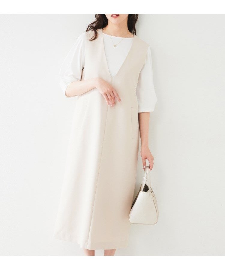 【アンタイトル/UNTITLED】の【きれいめ/洗える】ダブルクロスジャンパースカート 人気、トレンドファッション・服の通販 founy(ファニー) 　ファッション　Fashion　レディースファッション　WOMEN　スカート　Skirt　ダブル　Double　ポケット　Pocket　洗える　Washable　 other-1|ID: prp329100004562542 ipo3291000000032353151