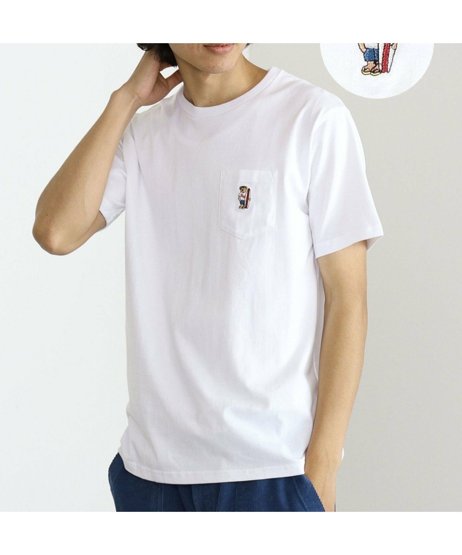 【ビームス ハート/BEAMS HEART】の【Unisex/定番人気】BEAMS HEART / ベアー ポケットTシャツ 24SS イージーケア ポケT ワンポイント トップス 刺繍 summer インテリア・キッズ・メンズ・レディースファッション・服の通販 founy(ファニー) 　ファッション　Fashion　レディースファッション　Fashion for Women　トップス・カットソー　Cut & Sew Tops　シャツ・ブラウス・オフィスカジュアル　Elegant Blouses & Button-Ups　ロングTシャツ・Tシャツ　Longline T-Shirts & Tees　2024年　2024　2024春夏・S/S　Spring/Summer 2024 SS24　ユニセックス　Unisex, Genderless　シンプル　Simple, Minimal　ベーシック　Basic, Essential　ポケット　Pocket, Pocket Detail　ワンポイント　One Point, Statement Accent　人気　Popular, Best Seller　夏　Summer　定番　Standard, Basic Item　WHITE|ID: prp329100004562640 ipo3291000000033597649