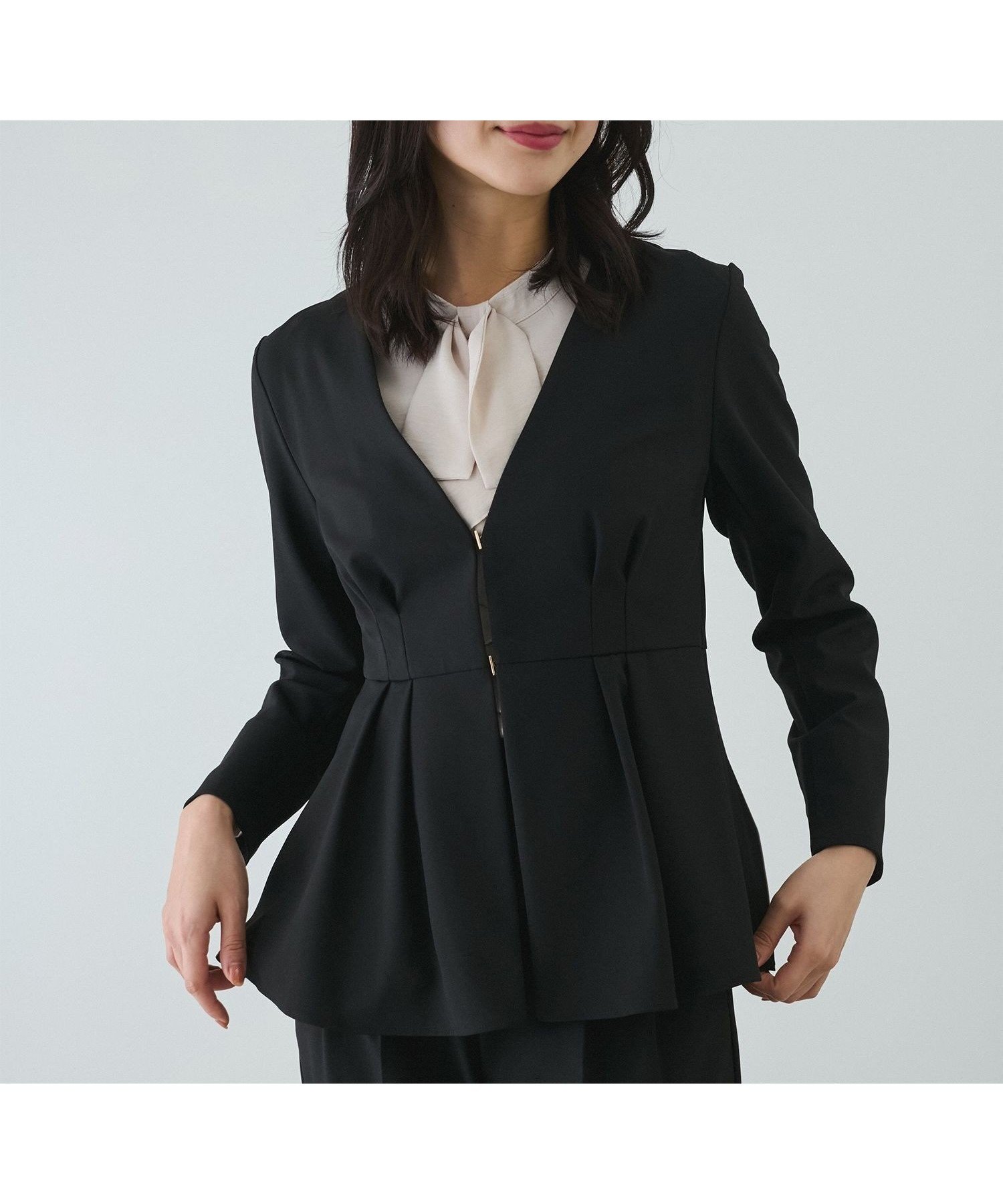 【ジャイロ/JAYRO】のストレッチツイルノーカラージャケット 人気、トレンドファッション・服の通販 founy(ファニー) 　ファッション　Fashion　レディースファッション　WOMEN　アウター　Coat Outerwear　ジャケット　Jackets　ノーカラージャケット　No Collar Leather Jackets　おすすめ　Recommend　ウォッシャブル　Washable　ジャケット　Jacket　ストレッチ　Stretch　セットアップ　Set Up　ツイル　Twill　フロント　Front　ポケット　Pocket　夏　Summer　春　Spring　S/S・春夏　Ss・Spring/Summer　ビジネス 仕事 通勤　Business　 other-1|ID: prp329100004562675 ipo3291000000032262166