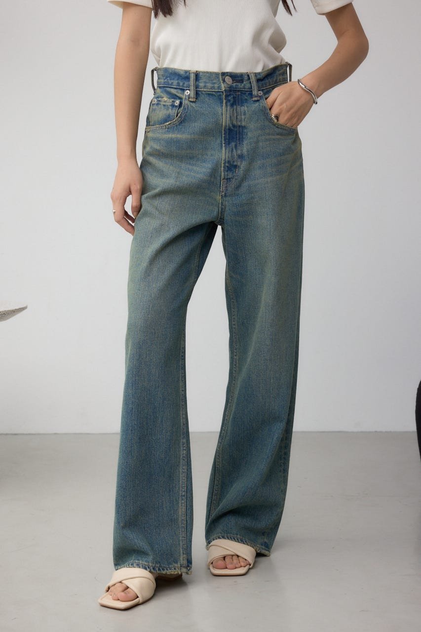 【アズール バイ マウジー/AZUL by moussy】の【堀田茜さん着用アイテム】AZUL DENIM ハイウエストワイドデニム インテリア・キッズ・メンズ・レディースファッション・服の通販 founy(ファニー) 　ファッションモデル・俳優・女優　Models　女性　Women　堀田茜　Hotta Akane　ファッション　Fashion　レディースファッション　Fashion for Women　ストレッチ　Stretch, Stretchy Fabric　ユーズド　Used, Vintage-Look　ワイド　Wide, Wide Fit　人気　Popular, Best Seller　BLU|ID: prp329100004562676 ipo3291000000033226370