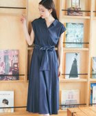 【クチュール ブローチ/Couture Brooch】の【美シルエット・通勤】シャンブレーシャツワンピース ネイビー|ID: prp329100004562692 ipo3291000000032528423