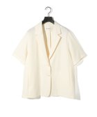 【マーコート/MARcourt】のMIDIUMISOLID for Ladies ハーフスリーブテーラードジャケット 人気、トレンドファッション・服の通販 founy(ファニー) ファッション Fashion レディースファッション WOMEN アウター Coat Outerwear ジャケット Jackets テーラードジャケット Tailored Jackets おすすめ Recommend インナー Inner ジャケット Jacket ストレッチ Stretch セットアップ Set Up テーラード Tailored ポケット Pocket ロング Long ワイド Wide ビジネス 仕事 通勤 Business 夏 Summer 無地 Plain Color thumbnail アイボリー|ID: prp329100004562695 ipo3291000000032262395
