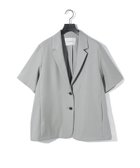 【マーコート/MARcourt】のMIDIUMISOLID for Ladies ハーフスリーブテーラードジャケット 人気、トレンドファッション・服の通販 founy(ファニー) ファッション Fashion レディースファッション WOMEN アウター Coat Outerwear ジャケット Jackets テーラードジャケット Tailored Jackets おすすめ Recommend インナー Inner ジャケット Jacket ストレッチ Stretch セットアップ Set Up テーラード Tailored ポケット Pocket ロング Long ワイド Wide ビジネス 仕事 通勤 Business 夏 Summer 無地 Plain Color thumbnail ライトグレー|ID: prp329100004562695 ipo3291000000032262396