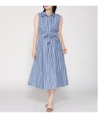 【バナナリパブリック ファクトリーストア/BANANA REPUBLIC FACTORY STORE】のBANANA REPUBLIC FACTORY STORE SL POPLIN CROSS WAIST MIDI 人気、トレンドファッション・服の通販 founy(ファニー) ファッション Fashion レディースファッション WOMEN カーディガン Cardigan ジャケット Jacket ノースリーブ No Sleeve ベーシック Basic リボン Ribbon エレガント 上品 Elegant thumbnail BLUE WITH WHITE STRIPE|ID: prp329100004562728 ipo3291000000032262609