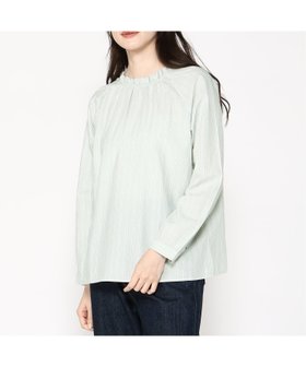 【クロコダイル/CROCODILE】のラグランスリーブ ギャザー ブラウス 人気、トレンドファッション・服の通販 founy(ファニー) ファッション Fashion レディースファッション WOMEN トップス・カットソー Tops/Tshirt シャツ/ブラウス Shirts/Blouses インナー Inner ギャザー Gather ストライプ Stripe スリーブ Sleeve チェック Check |ID:prp329100004562730