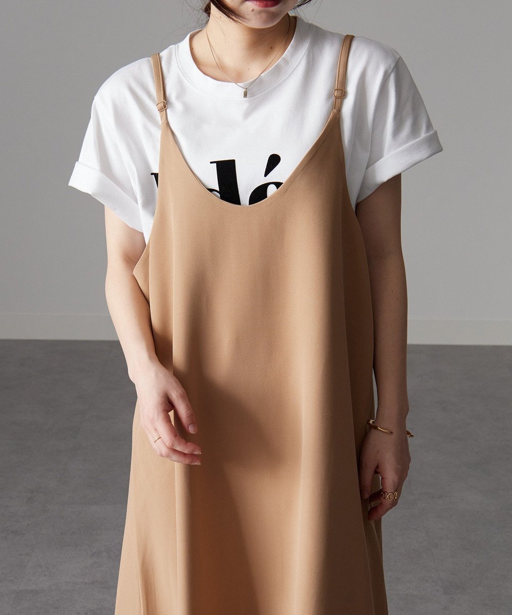 【ラナン/Ranan】のひんやり!フレアーキャミワンピース インテリア・キッズ・メンズ・レディースファッション・服の通販 founy(ファニー) 　ファッション　Fashion　レディースファッション　WOMEN　ワンピース　Dress　キャミワンピース　No Sleeve Dresses　キャミワンピース　Cami Dress　トレンド　Trend　夏　Summer　ベージュ|ID: prp329100004562733 ipo3291000000032304816