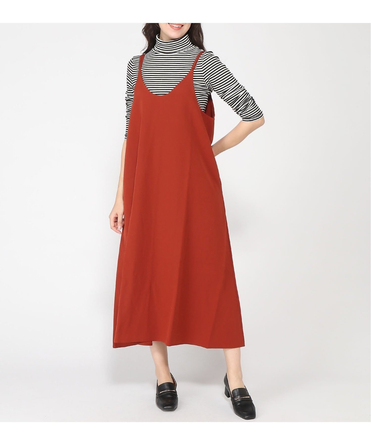 【ラナン/Ranan】のひんやり!フレアーキャミワンピース インテリア・キッズ・メンズ・レディースファッション・服の通販 founy(ファニー) 　ファッション　Fashion　レディースファッション　WOMEN　ワンピース　Dress　キャミワンピース　No Sleeve Dresses　キャミワンピース　Cami Dress　トレンド　Trend　夏　Summer　テラコッタ|ID: prp329100004562733 ipo3291000000032304818