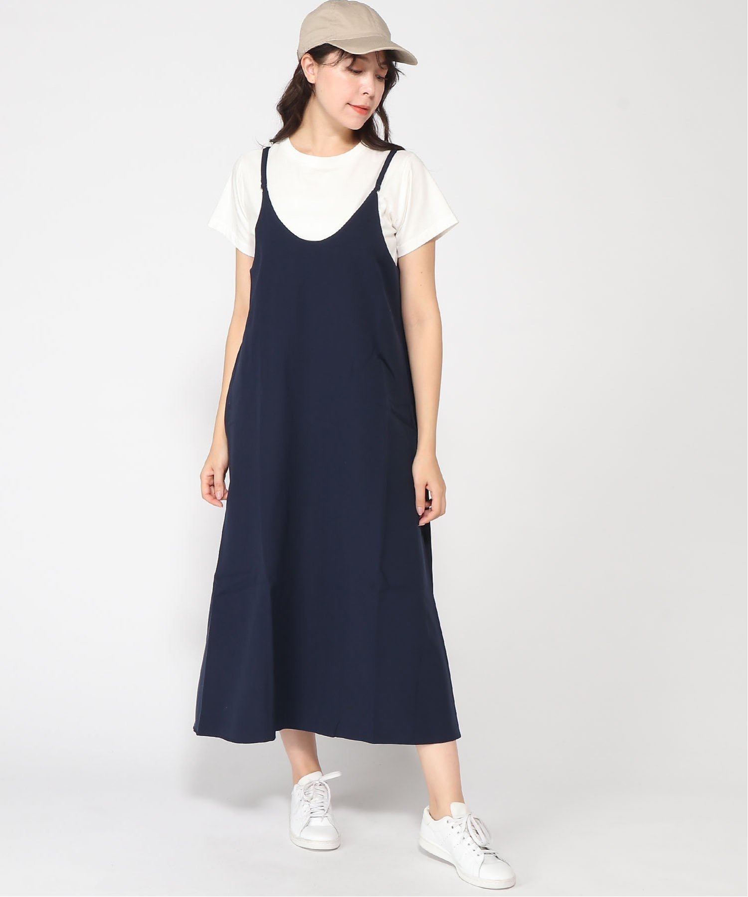 【ラナン/Ranan】のひんやり!フレアーキャミワンピース インテリア・キッズ・メンズ・レディースファッション・服の通販 founy(ファニー) 　ファッション　Fashion　レディースファッション　WOMEN　ワンピース　Dress　キャミワンピース　No Sleeve Dresses　キャミワンピース　Cami Dress　トレンド　Trend　夏　Summer　ネイビー|ID: prp329100004562733 ipo3291000000032304819