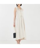 【カリテ/qualite】のリネンライクギャザーワンピース ライトベージュ|ID: prp329100004562764 ipo3291000000033828529
