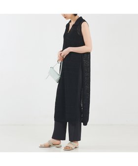 【カリテ/qualite】のかぎ針風ニットワンピース 人気、トレンドファッション・服の通販 founy(ファニー) ファッション Fashion レディースファッション Fashion for Women ワンピース Dresses ニットワンピース Knit Dresses おすすめ Recommended / Our Picks かぎ針 Crochet スリット Slit, Slit Detail メッシュ Mesh, Net Fabric リゾート Resort, Vacation Style 夏 Summer |ID:prp329100004562768