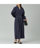 【ルージュヴィフラクレ/Rouge vif la cle】のウエストマークシャツワンピース ネイビー|ID: prp329100004562772 ipo3291000000033828634