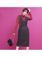 【ルージュヴィフラクレ/Rouge vif la cle】の刺子ドビージャンパースカート ブラック|ID: prp329100004562786 ipo3291000000033827927