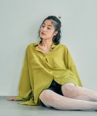 【レプシィム ローリーズファーム/LEPSIM LOWRYS FARM】のサラキレポンチョ長袖シャツチュニック イエローグリーン71|ID: prp329100004562801 ipo3291000000032263301