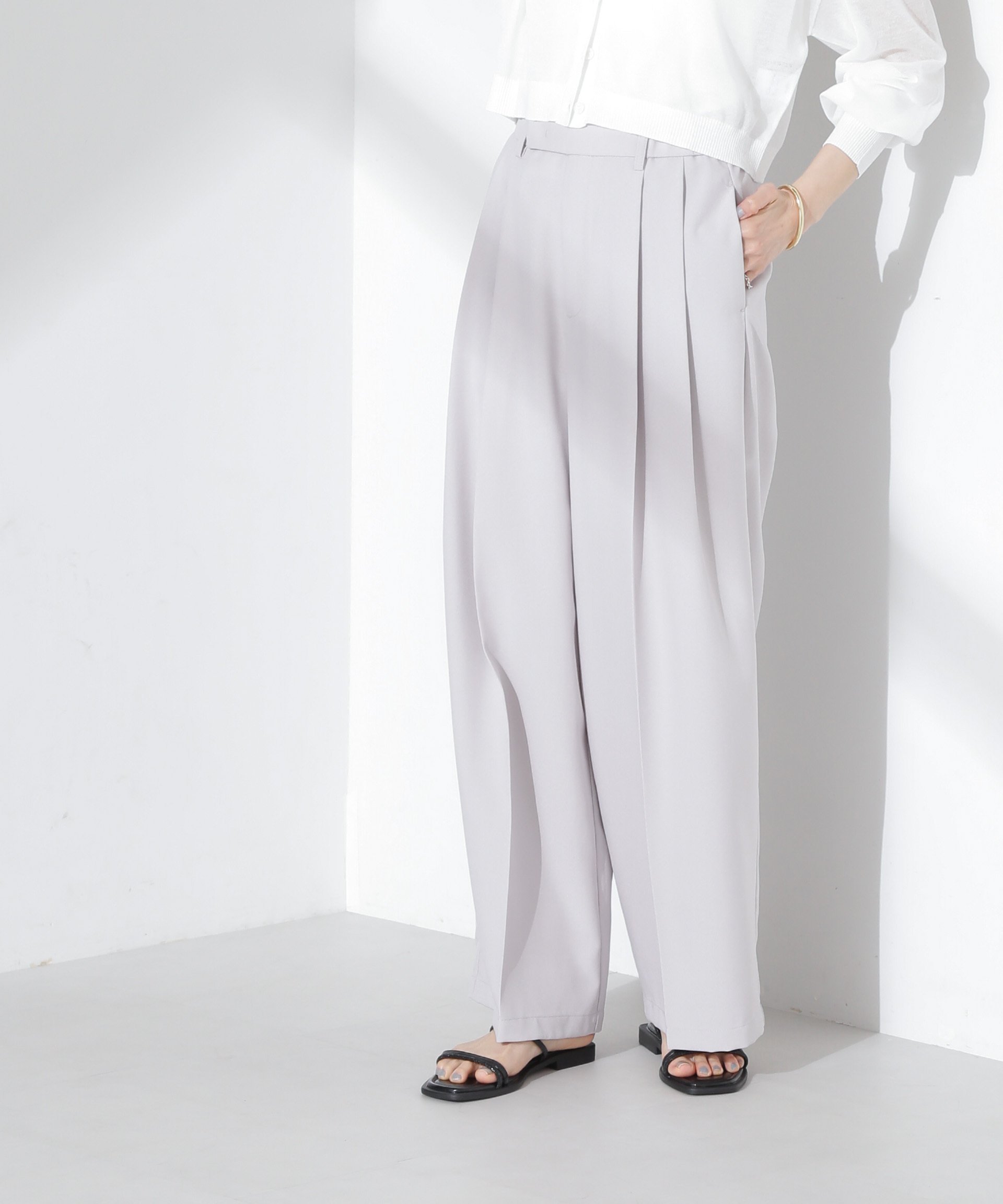 【ナノ ユニバース/nano universe】のツータックパンツ 人気、トレンドファッション・服の通販 founy(ファニー) 　ファッション　Fashion　レディースファッション　WOMEN　パンツ　Pants　コンパクト　Compact　シンプル　Simple　フロント　Front　ロング　Long　ワイド　Wide　エレガント 上品　Elegant　2025年　2025　2025春夏・S/S　Ss,Spring/Summer,2025　 other-1|ID: prp329100004562812 ipo3291000000032263442