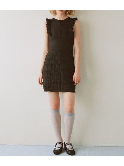 【スナイデル/SNIDEL】のカットレースミニワンピース インテリア・キッズ・メンズ・レディースファッション・服の通販 founy(ファニー) 　ファッション　Fashion　レディースファッション　WOMEN　ワンピース　Dress　おすすめ　Recommend　イエロー　Yellow　ウェーブ　Wave　カットソー　Cut And Sew　クラシカル　Classical　シンプル　Simple　スリット　Slit　フリル　Frills　レース　Race　ロマンティック　Romantic　エレガント 上品　Elegant　今季　This Season　BLK[009]|ID: prp329100004562825 ipo3291000000032263590
