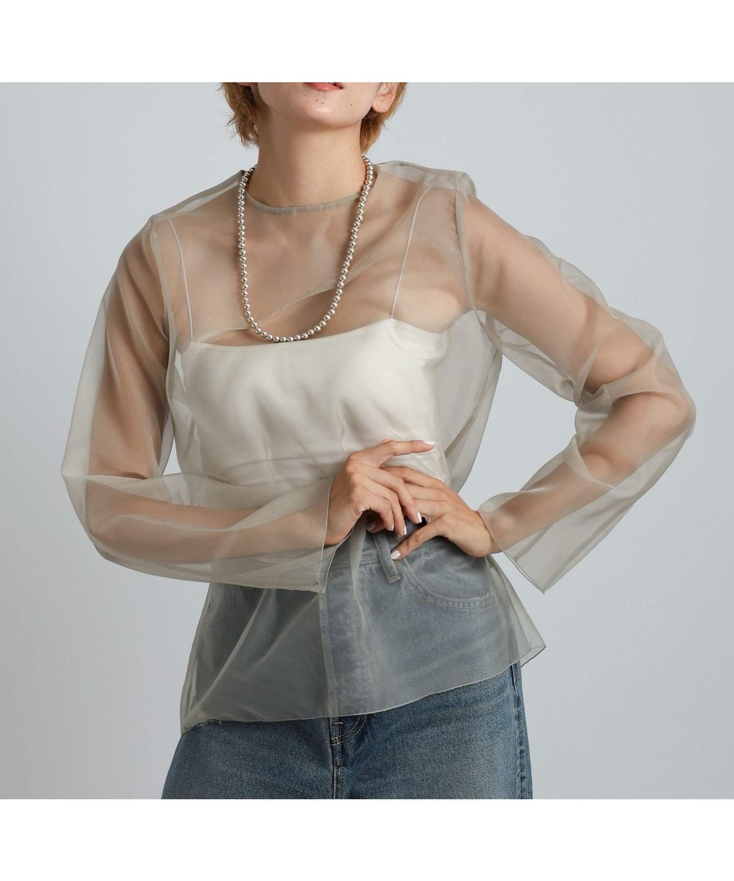 【ブリル/BRILL】のオーガンジートップス 人気、トレンドファッション・服の通販 founy(ファニー) 　ファッション　Fashion　レディースファッション　WOMEN　トップス・カットソー　Tops/Tshirt　インナー　Inner　オーガンジー　Organdy　シアー　Sheer　 other-1|ID: prp329100004562829 ipo3291000000032263610