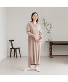 【コレックス/collex】のポロ衿コンビワンピース ダークベージュ|ID: prp329100004562883 ipo3291000000032264056