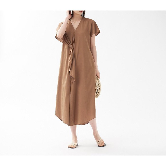 【カリテ/qualite】のラッフルスリーブワンピース インテリア・キッズ・メンズ・レディースファッション・服の通販 founy(ファニー) https://founy.com/ ファッション Fashion レディースファッション WOMEN ワンピース Dress カーディガン Cardigan シャンブレー Chambray スカーフ Scarf エレガント 上品 Elegant 夏 Summer ビジネス 仕事 通勤 Business |ID: prp329100004562899 ipo3291000000032264179