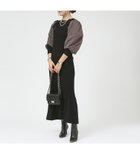 【ルージュヴィフラクレ/Rouge vif la cle】のファブリック スリーブニットワンピース ブラック系その他1|ID: prp329100004562913 ipo3291000000032264267