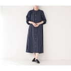 【コレックス/collex】の手洗い可能 ストライプフレアシャツワンピース ネイビー|ID: prp329100004562929 ipo3291000000032264394