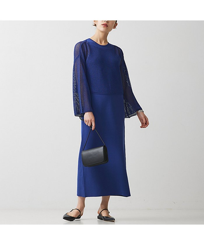 【ルージュヴィフラクレ/Rouge vif la cle】のシアーニット アンサンブルワンピ インテリア・キッズ・メンズ・レディースファッション・服の通販 founy(ファニー) https://founy.com/ ファッション Fashion レディースファッション WOMEN ワンピース Dress アンサンブル Ensemble トレンド Trend メッシュ Mesh 透かし Watermark |ID: prp329100004562945 ipo3291000000032264529