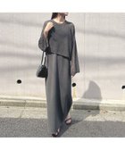 【ルージュヴィフラクレ/Rouge vif la cle】のシアーニット アンサンブルワンピ チャコールグレー|ID: prp329100004562945 ipo3291000000032264533