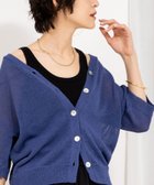 【ノーリーズ/NOLLEY'S】の《アンサンブル対応》《手洗い可能》ペーパーヤーン5分袖カーディガン インディゴブルー|ID: prp329100004562951 ipo3291000000032551920
