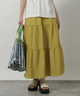 【ラコレ/LAKOLE】のサテンワッシャーティアードスカート 人気、トレンドファッション・服の通販 founy(ファニー) ファッション Fashion レディースファッション Fashion for Women スカート Skirts ティアードスカート Tiered Skirts おすすめ Recommended / Our Picks ティアードスカート Tiered Skirt, Flounced Skirt ノースリーブ Sleeveless, No-Sleeve ワッシャー Washer, Crinkled Finish ヴィンテージ Vintage Style |ID:prp329100004562966