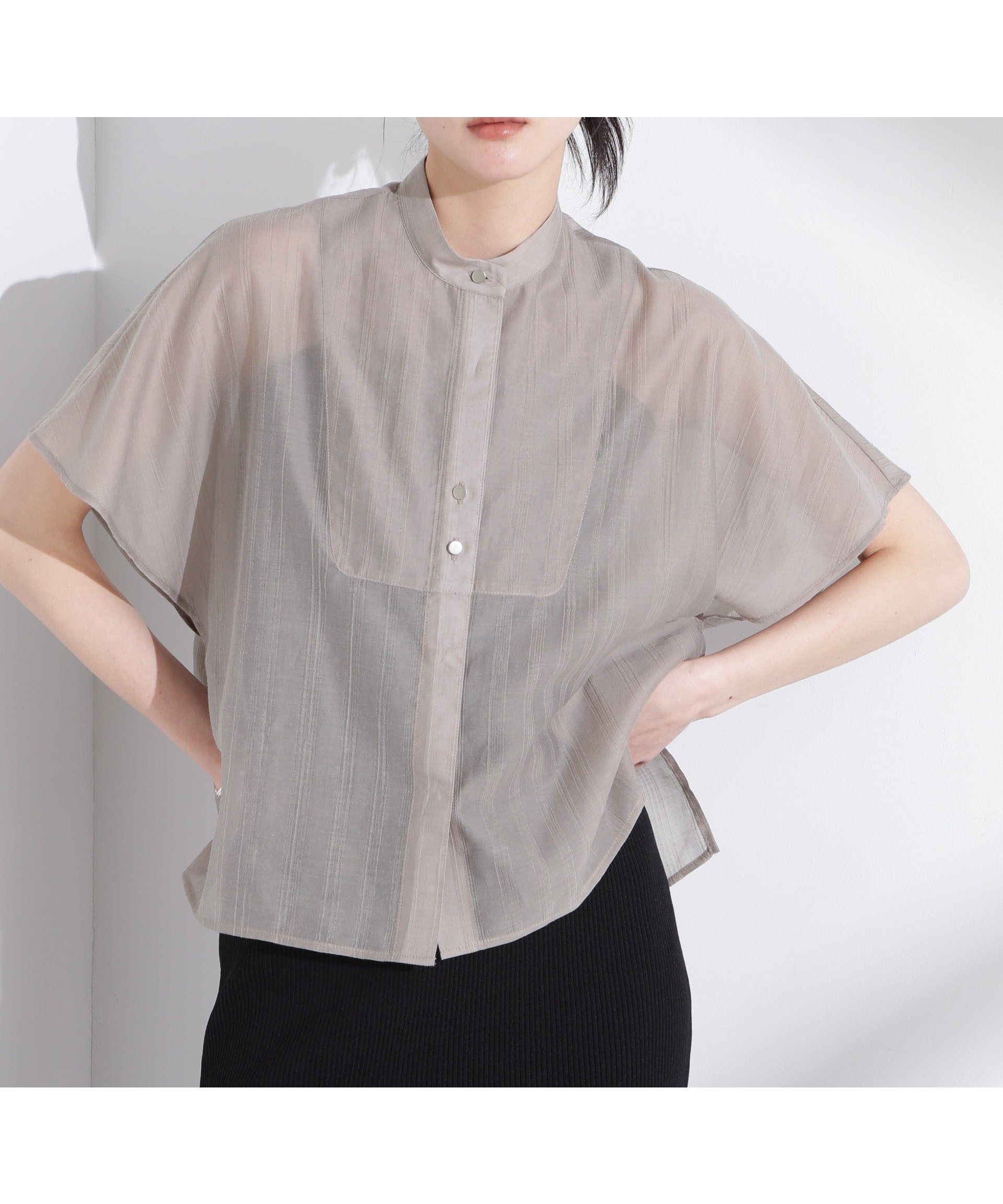 【ナノ ユニバース/nano universe】のポンチョデザインシャツ 人気、トレンドファッション・服の通販 founy(ファニー) 　ファッション　Fashion　レディースファッション　WOMEN　アウター　Coat Outerwear　ポンチョ　Ponchos　トップス・カットソー　Tops/Tshirt　シャツ/ブラウス　Shirts/Blouses　スリット　Slit　ダウン　Down　デニム　Denim　フィット　Fit　ベーシック　Basic　ポンチョ　Poncho　マニッシュ　Mannish　リラックス　Relax　おすすめ　Recommend　2025年　2025　2025春夏・S/S　Ss,Spring/Summer,2025　 other-1|ID: prp329100004562972 ipo3291000000032264793