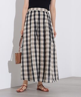 【エヌ ナチュラルビューティーベーシック/N.Natural Beauty basic】のシアーチェックフレアスカート 人気、トレンドファッション・服の通販 founy(ファニー) ファッション Fashion レディースファッション Ladies' Fashion Online スカート Skirt Aライン/フレアスカート Flared A-Line Skirts シンプル Simple チェック Check バランス Balance フレア Flare |ID:prp329100004562979