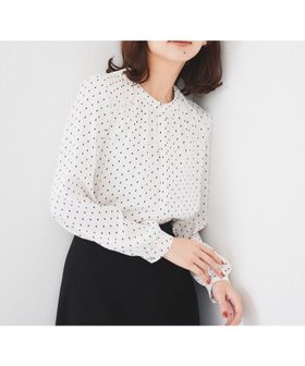 【アンタイトル/UNTITLED】の【通勤】オーバルドットブラウス 人気、トレンドファッション・服の通販 founy(ファニー) ファッション Fashion レディースファッション WOMEN トップス・カットソー Tops/Tshirt シャツ/ブラウス Shirts/Blouses インナー Inner オーバル Oval ギャザー Gather ジャケット Jacket ジョーゼット Georgette スーツ Suit ドット Dot フロント Front プリント Print メタル Metal ビジネス 仕事 通勤 Business |ID:prp329100004562981