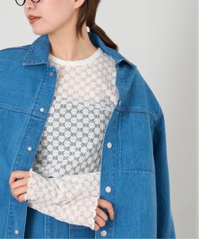 【イエナ/IENA】のPetiteフラワーレースプルオーバー 人気、トレンドファッション・服の通販 founy(ファニー) ファッション Fashion レディースファッション Fashion for Women トップス・カットソー Cut & Sew Tops カジュアルプルオーバー・ニットトップス Pullovers & Knit Tops / Casual Pullovers 2025年 2025 2025春夏・S/S Spring/Summer 2025 SS25 インナー Innerwear ジャケット Jacket, Outerwear ストレッチ Stretch, Stretchy Fabric フィット Fit, Slim Fit レーシー Lacy, Lace-Like レース Lace, Lace Fabric エレガント 上品 Elegant |ID:prp329100004563002