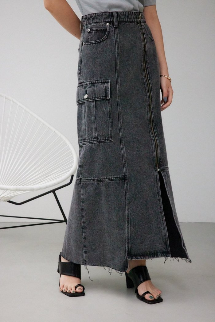 【アズール バイ マウジー/AZUL by moussy】のケミカルウォッシュロングカーゴスカート インテリア・キッズ・メンズ・レディースファッション・服の通販 founy(ファニー) https://founy.com/ ファッション Fashion レディースファッション WOMEN スカート Skirt 2024年 2024 2024-2025秋冬・A/W Aw/Autumn/Winter/Fw/Fall/2024-2025 おすすめ Recommend カットオフ Cut Off ケミカル Chemical ジップ Zip スウェット Sweat ポケット Pocket A/W・秋冬 Aw・Autumn/Winter・Fw・Fall-Winter |ID: prp329100004563006 ipo3291000000032265155