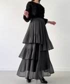 【ジュノア/JUNOAH】のプリーツティアードスカート チャコール|ID: prp329100004563024 ipo3291000000032265501