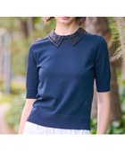【ドレステリア/DRESSTERIOR】の【洗える/2WAY】エンブロイダリーカラーニット 人気、トレンドファッション・服の通販 founy(ファニー) ファッション Fashion レディースファッション Fashion for Women トップス・カットソー Cut & Sew Tops ニット Knit Tops & Sweaters オーガンジー Organza Fabric 洗える Machine Washable コンパクト Compact, Small Size シアー Sheer, See-Through シンプル Simple, Minimal ストレッチ Stretch, Stretchy Fabric トレンド Trend, Trending Now バランス Balance, Style Balance フィット Fit, Slim Fit エレガント 上品 Elegant thumbnail ネイビー|ID: prp329100004563031 ipo3291000000033226521