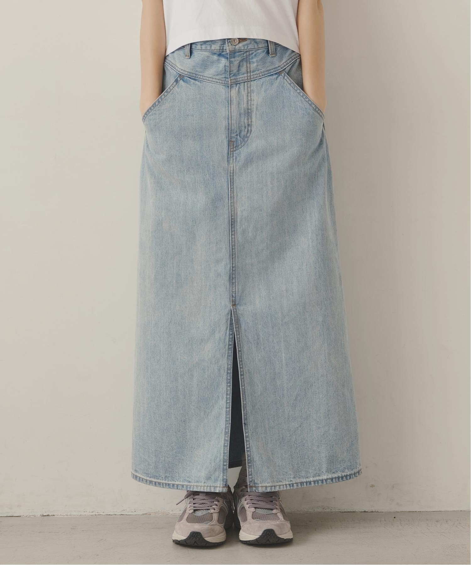 【ミルクフェド/MILKFED.】のDENIM LONG SKIRT MILKFED. 人気、トレンドファッション・服の通販 founy(ファニー) 　ファッション　Fashion　レディースファッション　WOMEN　スカート　Skirt　ロングスカート　Long Skirt　ストレート　Straight　スリット　Slit　デニム　Denim　パッチ　Patch　フロント　Front　切替　Switching　 other-1|ID: prp329100004563060 ipo3291000000032265904