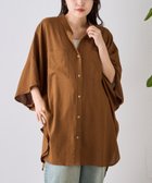 【チャオパニックティピー/CIAOPANIC TYPY】の【夏の体型カバー】リネンレーヨンドルマンシャツ ブラウン|ID: prp329100004563064 ipo3291000000033612757