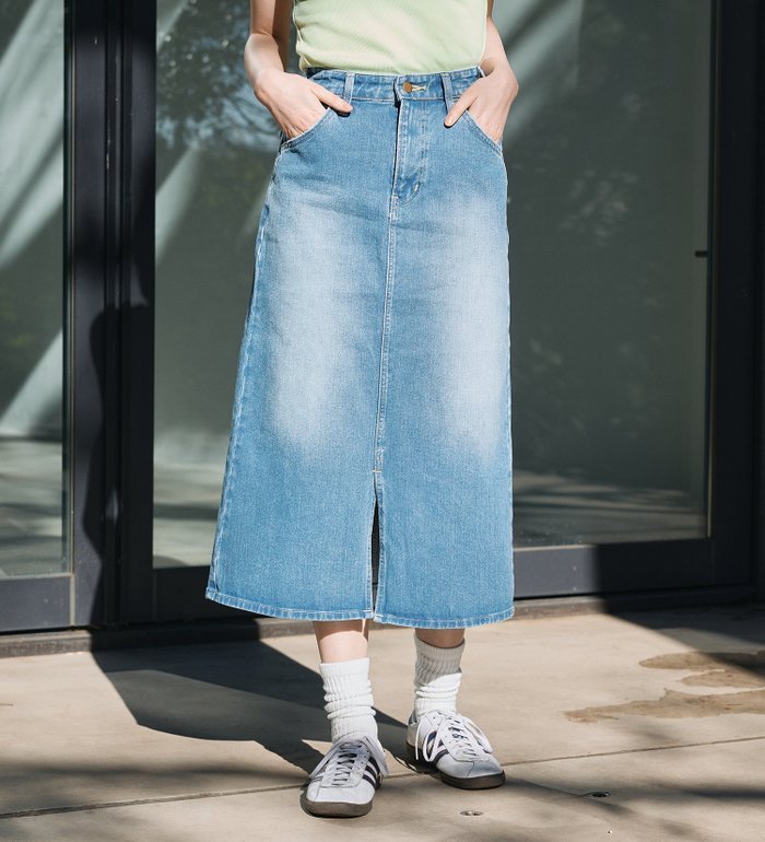 【その他のブランド/Other】の【豊富なサイズ展開】Lee BABE ストレッチ/ミドル丈デニムスカート XS-XL セットアップ可 インテリア・キッズ・メンズ・レディースファッション・服の通販 founy(ファニー) https://founy.com/ ファッション Fashion レディースファッション Ladies' Fashion Online セットアップ Setup スカート Skirt スカート Skirt デニムスカート Denim Skirts ストレッチ Stretch スリット Slit セットアップ Set Up デニム Denim フレア Flare フロント Front ミドル Middle |ID: prp329100004563117 ipo3291000000032653664