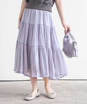 【アールピーエス/rps】のシャイニーサテンティアードスカート 人気、トレンドファッション・服の通販 founy(ファニー) ファッション Fashion レディースファッション Fashion for Women スカート Skirts ティアードスカート Tiered Skirts エレガント 上品 Elegant 結婚式 Wedding |ID:prp329100004563140