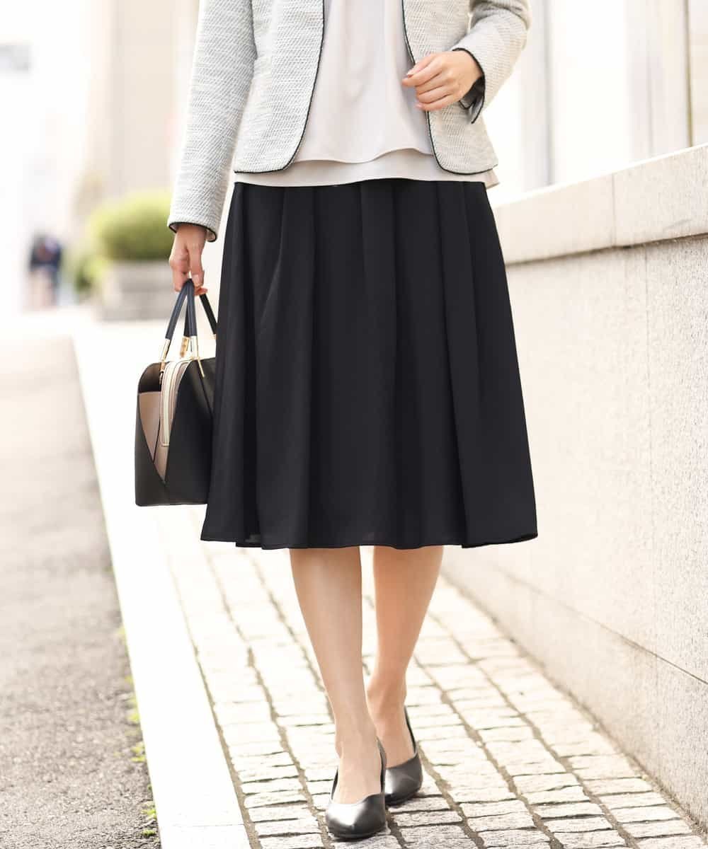【アー ヴェー ヴェー/a.v.v】の【洗濯機で洗える】タックフレアスカート 人気、トレンドファッション・服の通販 founy(ファニー) 　ファッション　Fashion　レディースファッション　WOMEN　スカート　Skirt　Aライン/フレアスカート　Flared A-Line Skirts　シンプル　Simple　ジャケット　Jacket　ジョーゼット　Georgette　セレモニー　Ceremony　ツイード　Tweed　エレガント 上品　Elegant　入学式　Entrance Ceremony　再入荷　Restock/Back In Stock/Re Arrival　卒業式　Graduation Ceremony　洗える　Washable　ビジネス 仕事 通勤　Business　 other-1|ID: prp329100004563142 ipo3291000000032266693