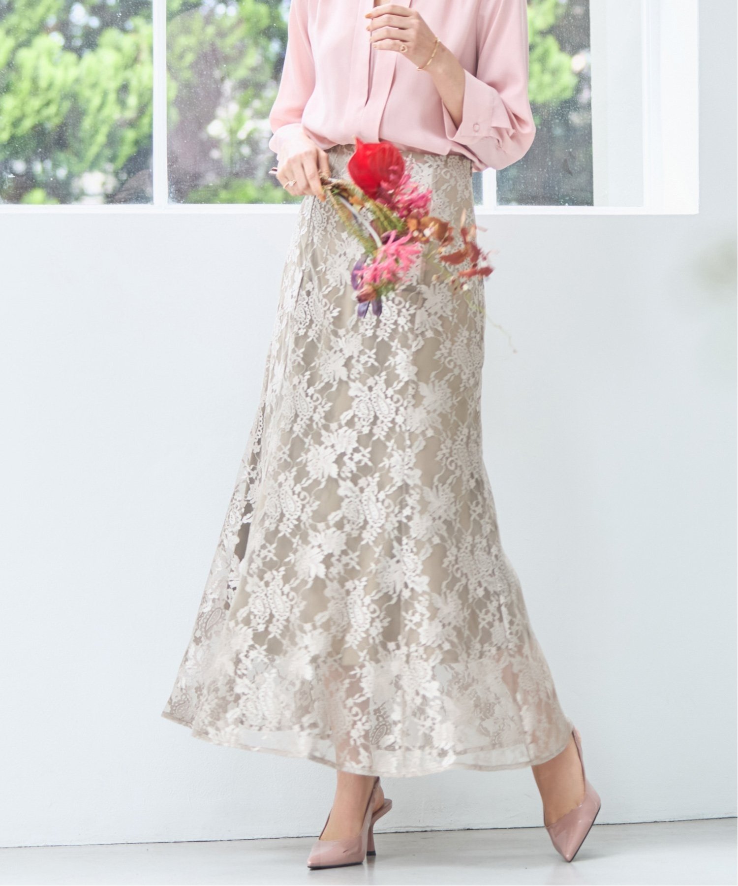 【ドレス/DRESS+】のチュールスカート ロングスカート くるぶし丈 マーメイド インテリア・キッズ・メンズ・レディースファッション・服の通販 founy(ファニー) 　ファッション　Fashion　レディースファッション　WOMEN　スカート　Skirt　ロングスカート　Long Skirt　くるぶし　Ankle　エレガント 上品　Elegant　クラシカル　Classical　ストライプ　Stripe　チェック　Check　チュール　Tulle　パターン　Pattern　フィット　Fit　マーメイド　Mermaid　ロング　Long　結婚式　Wedding Ceremony　グレイッシュベージュ|ID: prp329100004563157 ipo3291000000032266866