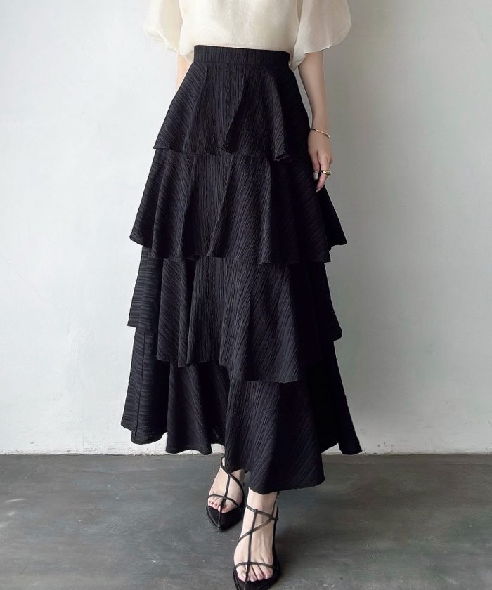 【ジュノア/JUNOAH】のMeiru 楊柳ティアードスカート インテリア・キッズ・メンズ・レディースファッション・服の通販 founy(ファニー) https://founy.com/ ファッション Fashion レディースファッション WOMEN スカート Skirt ティアードスカート Tiered Skirts ティアードスカート Tiered Skirt |ID: prp329100004563184 ipo3291000000032267172