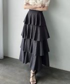 【ジュノア/JUNOAH】のMeiru 楊柳ティアードスカート チャコール|ID: prp329100004563184 ipo3291000000032267178