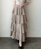 【ジュノア/JUNOAH】のMeiru 楊柳ティアードスカート グレージュ|ID: prp329100004563184 ipo3291000000032267180