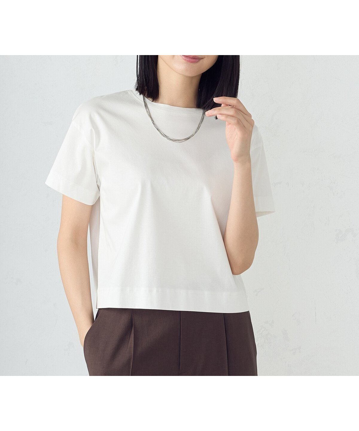 【コムサイズム/COMME CA ISM】のボックスシルエット クロップド丈 Tシャツ 人気、トレンドファッション・服の通販 founy(ファニー) 　ファッション　Fashion　レディースファッション　Ladies' Fashion Online　トップス・カットソー　Tops/Tshirt　シャツ/ブラウス　Shirts/Blouses　ロング / Tシャツ　T-Shirts　クロップド　Cropped　コンパクト　Compact　ダブル　Double　バランス　Balance　ボックス　Box　ボトム　Bottom　ポケット　Pocket　おすすめ　Recommend　エレガント 上品　Elegant　 other-1|ID: prp329100004563186 ipo3291000000032567275