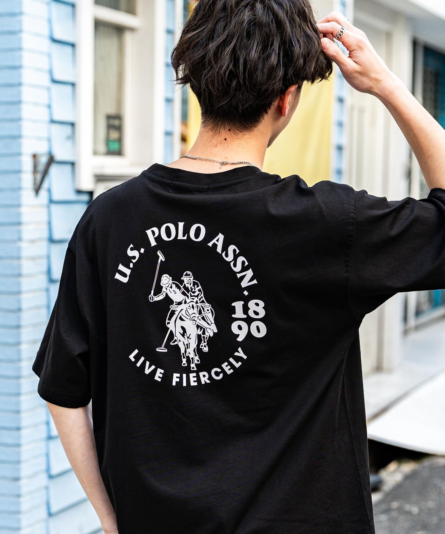 【ロッキーモンロー/Rocky Monroe】のU.S. POLO ASSN. ワンポイントロゴ半袖Tシャツ インテリア・キッズ・メンズ・レディースファッション・服の通販 founy(ファニー) 　ファッション　Fashion　レディースファッション　Fashion for Women　トップス・カットソー　Cut & Sew Tops　シャツ・ブラウス・オフィスカジュアル　Elegant Blouses & Button-Ups　ロングTシャツ・Tシャツ　Longline T-Shirts & Tees　シンプル　Simple, Minimal　バランス　Balance, Style Balance　パターン　Pattern, Design Print　フォルム　Silhouette, Form　フロント　Front, Front Design　プリント　Print, Printed Pattern　ボーダー　Border, Stripe　ポケット　Pocket, Pocket Detail　半袖　Short Sleeve, Half Sleeve　メンズ　Men's, Menswear　リラックス　Relax, Relaxed Fit　ワンポイント　One Point, Statement Accent　再入荷　Restock / Back in Stock　おすすめ　Recommended / Our Picks　A.ブラック|ID: prp329100004563202 ipo3291000000033595362