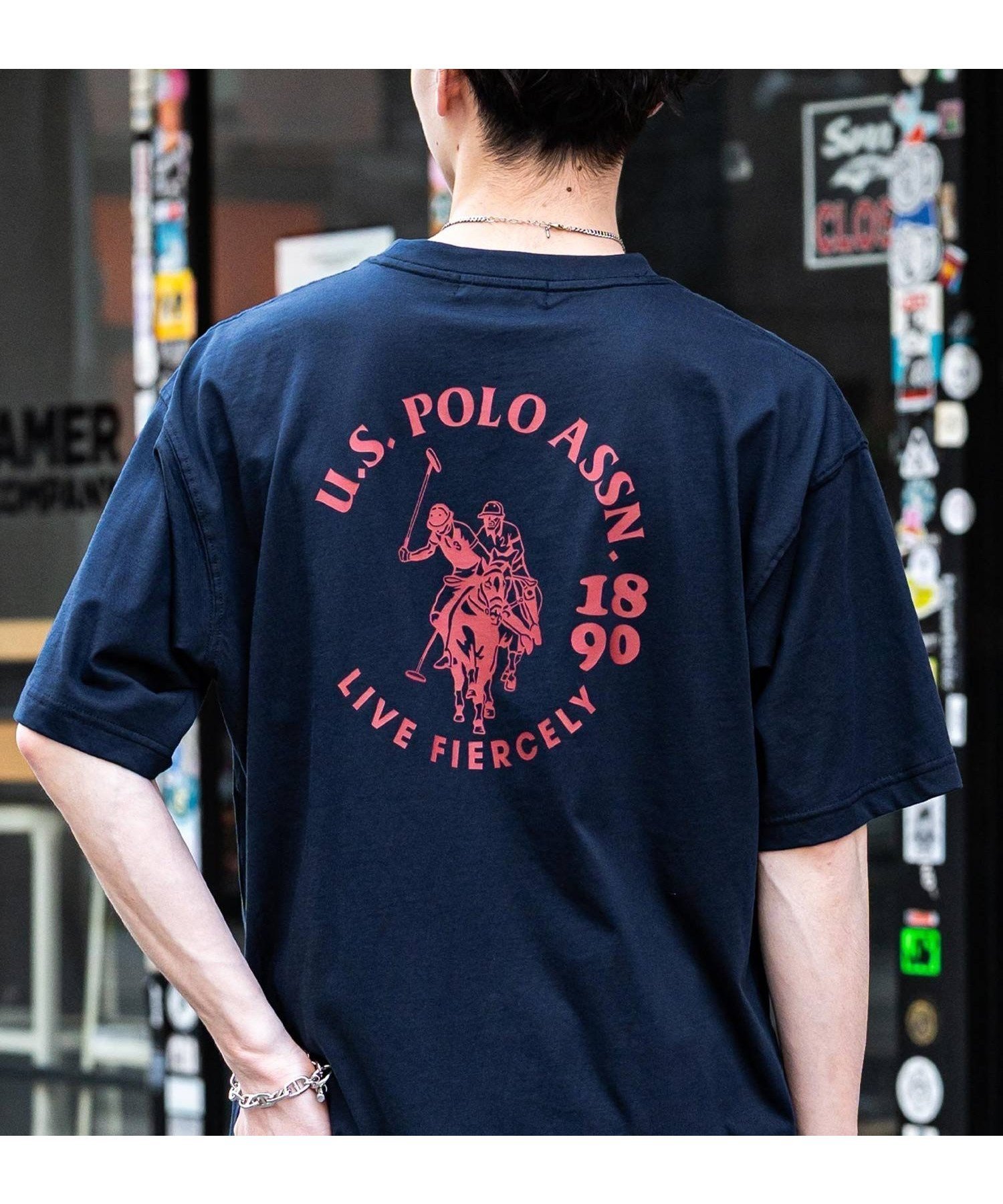 【ロッキーモンロー/Rocky Monroe】のU.S. POLO ASSN. ワンポイントロゴ半袖Tシャツ インテリア・キッズ・メンズ・レディースファッション・服の通販 founy(ファニー) 　ファッション　Fashion　レディースファッション　Fashion for Women　トップス・カットソー　Cut & Sew Tops　シャツ・ブラウス・オフィスカジュアル　Elegant Blouses & Button-Ups　ロングTシャツ・Tシャツ　Longline T-Shirts & Tees　シンプル　Simple, Minimal　バランス　Balance, Style Balance　パターン　Pattern, Design Print　フォルム　Silhouette, Form　フロント　Front, Front Design　プリント　Print, Printed Pattern　ボーダー　Border, Stripe　ポケット　Pocket, Pocket Detail　半袖　Short Sleeve, Half Sleeve　メンズ　Men's, Menswear　リラックス　Relax, Relaxed Fit　ワンポイント　One Point, Statement Accent　再入荷　Restock / Back in Stock　おすすめ　Recommended / Our Picks　A.ネイビー|ID: prp329100004563202 ipo3291000000033595366